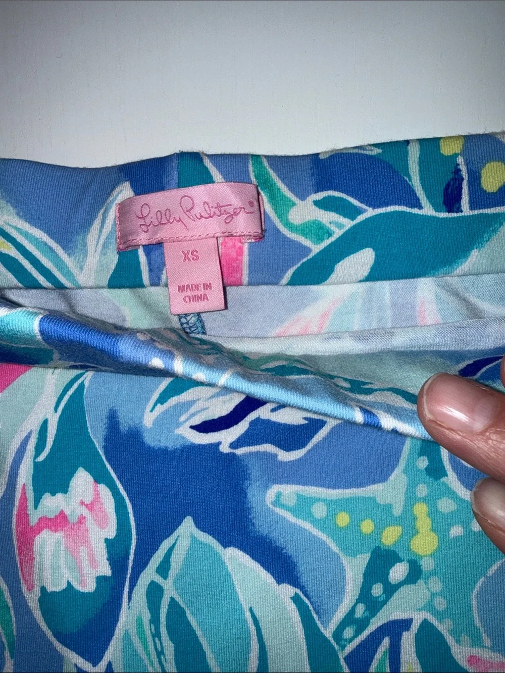 Lilly Pulitzer Off-Shoulder Floral Cover-Up in Light Blue and Pastels - Picture 2 of 6